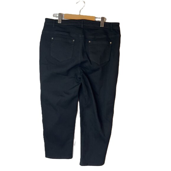 NORTHERN REFLECTIONS High-Rise Black Pants Bold Edgy Trendy Size 14 - Picture 2 of 11